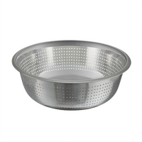 Winco 15-Inch Stainless Steel Chinese Colander with 2.5mm Holes