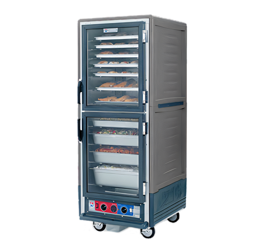 Product image #1 for Metro C5 3 Series Insulation Armour Full Height Mobile Heated Holding & Proofing Cabinet, Gray, Dutch Clear Doors, Low Wattage
