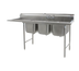 Thumbnail image #1 for Eagle Group 414 Series Coved Corner Three-Compartment Stainless Steel Sink with 18-Inch Left Drainboard