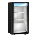 Thumbnail image #1 for Hoshizaki RM-7-HC-BLK Countertop Glass-Door Refrigerated Merchandiser, 5.97 Cu. Ft., Rear-Mounted Self-Contained, Black