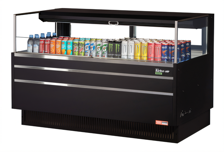 Product image #1 for Turbo Air Low-Profile Horizontal Open Display Merchandiser, 8 Cu. Ft., Self-Contained Refrigeration