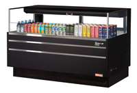 Turbo Air Low-Profile Horizontal Open Display Merchandiser, 8 Cu. Ft., Self-Contained Refrigeration