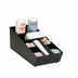 Thumbnail image #1 for Dispense-Rite Narrow Lid, Straw & Condiment Organizer with Removable Dividers, Black Polystyrene