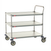 Thumbnail image #1 for Metro 24 Inch x 36 Inch Type 316 Stainless Steel 3-Shelf Bus Cart