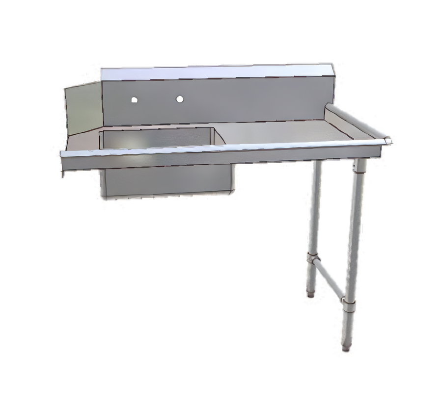 Product image #1 for John Boos 36-Inch Straight Soiled Dishtable with 20 x 20 x 8 Pre-Rinse Sink, Right-to-Left Operation