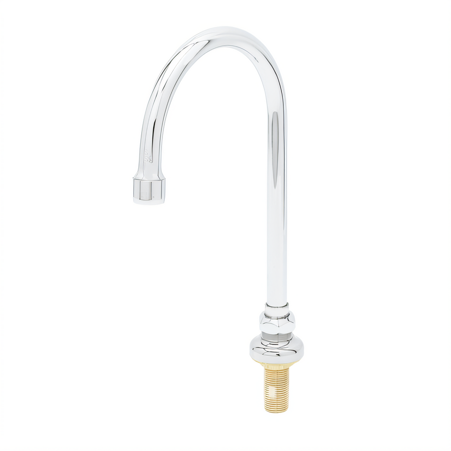 Product image #1 for T&S Brass Deck Mount Swivel Dummy Gooseneck Faucet Spout with 1.5 GPM Laminar Flow, Low Lead