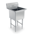 Thumbnail image #1 for Steel Works Stainless 1-Compartment 18-Gauge 304 Stainless Steel Sink with Legs