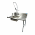 Thumbnail image #1 for BK Resources 26-Inch Straight Soiled Dish Table with Right-to-Left Operation, Pre-Rinse Faucet, and Galvanized Legs