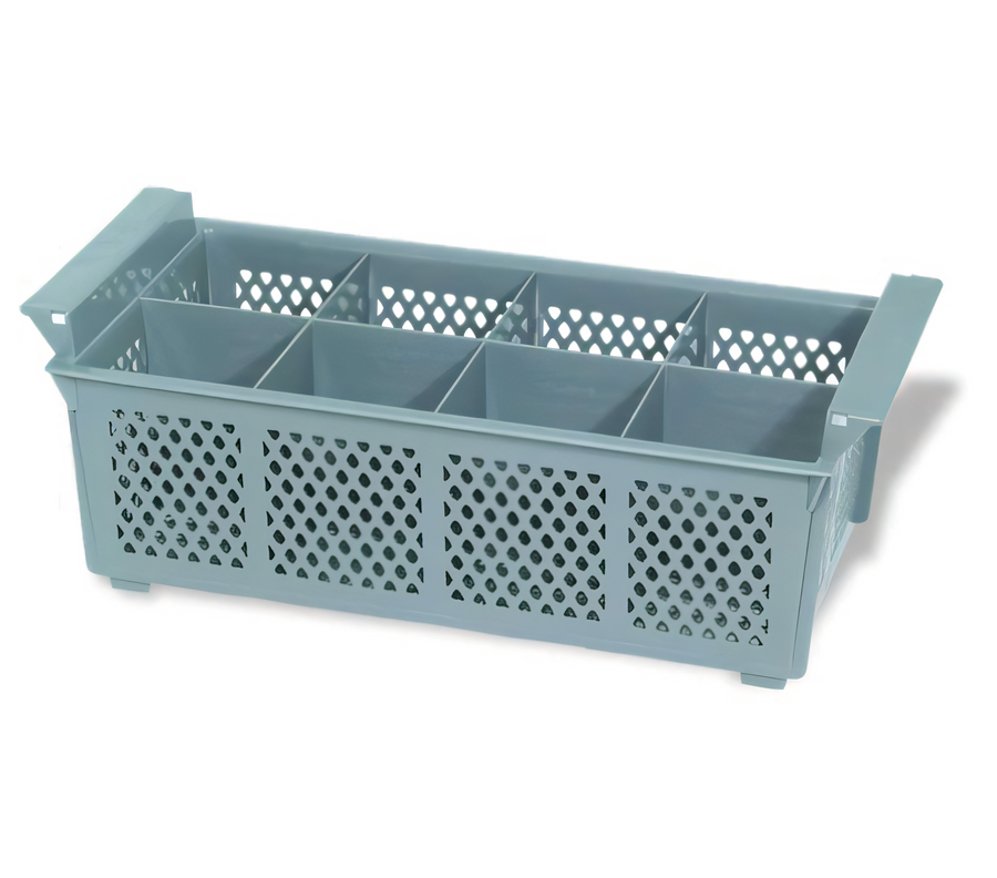 Product image #1 for Crestware Half-Size 8-Compartment Dishwasher Flatware Rack with Handles