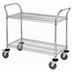 Thumbnail image #1 for Quantum 2-Shelf 304 Stainless Steel Utility Bus Cart, 42 x 24 x 37-1/2 Inches