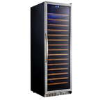Thumbnail image #1 for Eurodib USA USF168S Reach-In Single-Zone Wine Cabinet, 168-Bottle, Stainless Steel Framed Glass Door