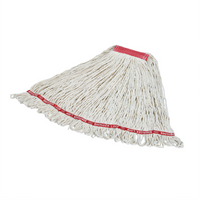 Rubbermaid Commercial Swinger Loop Large Wet Mop Head, 4-Ply Cotton/Synthetic Blend, Looped End, White