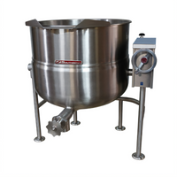80 Gallon Direct Steam Tilting Kettle with Manual Crank Tilt