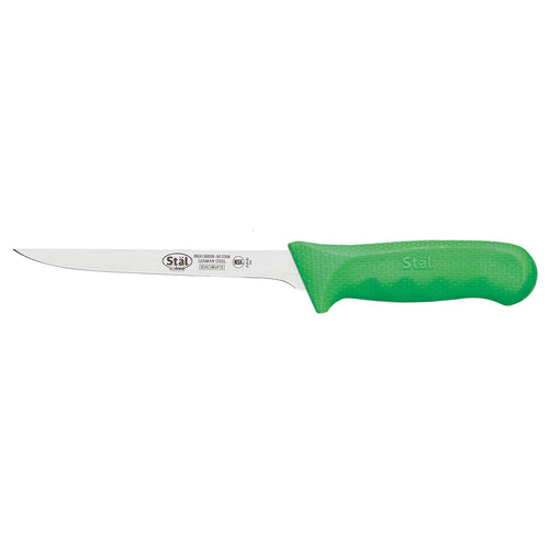 Product image #1 for Winco Stäl 6-Inch Narrow Stiff Stamped Boning Knife with Green Polypropylene Handle