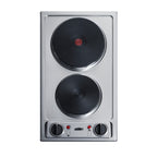 Thumbnail image #1 for Summit Commercial CSD2B230 Commercial Built-In Two-Burner Electric Cooktop with Sealed Cast Iron Elements, Stainless Steel, 230V
