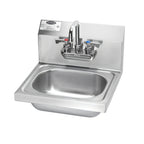 Thumbnail image #1 for Krowne HS-22 Wall-Mounted Stainless Steel Hand Sink with 14 x 10 x 5 Inch Bowl, Gooseneck Faucet and 7-3/4 Inch Backsplash