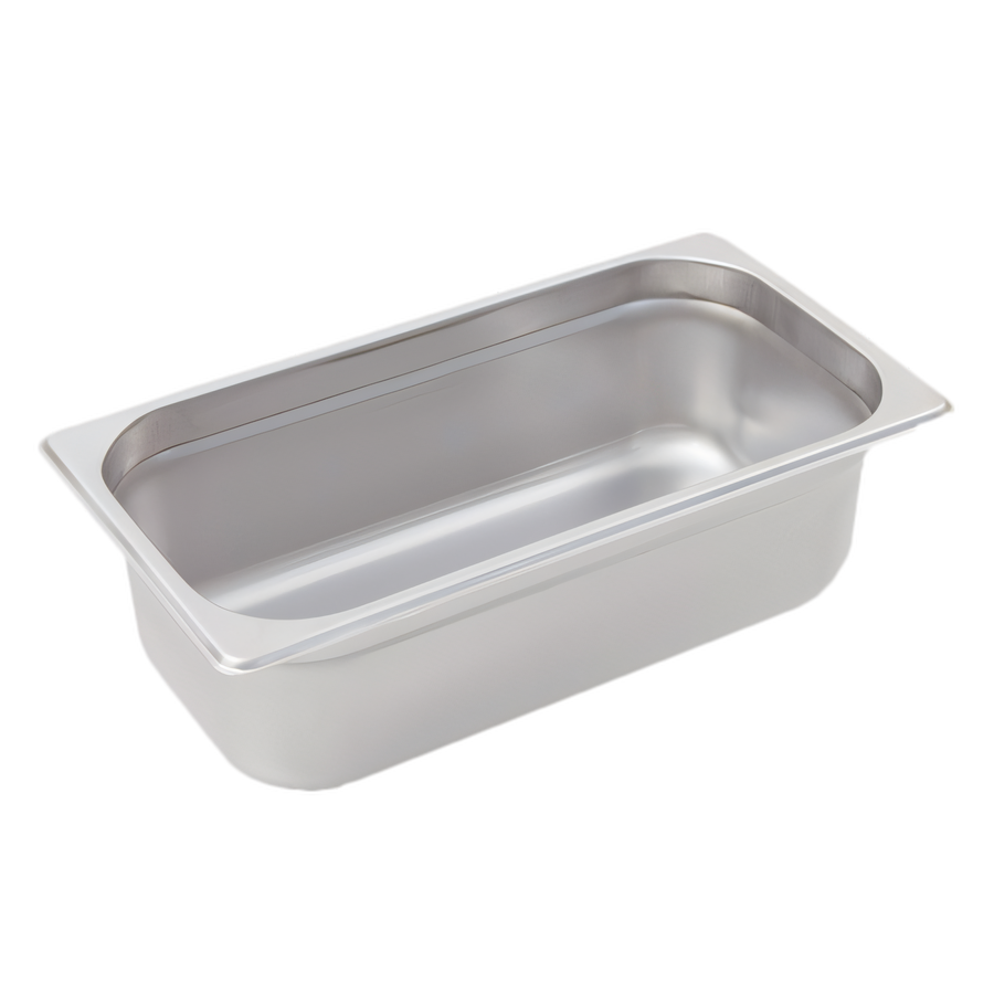 Product image #1 for Crestware Saf-T-Stak 1/3 Size x 6 Inch Deep Solid Stainless Steel Hotel Pan