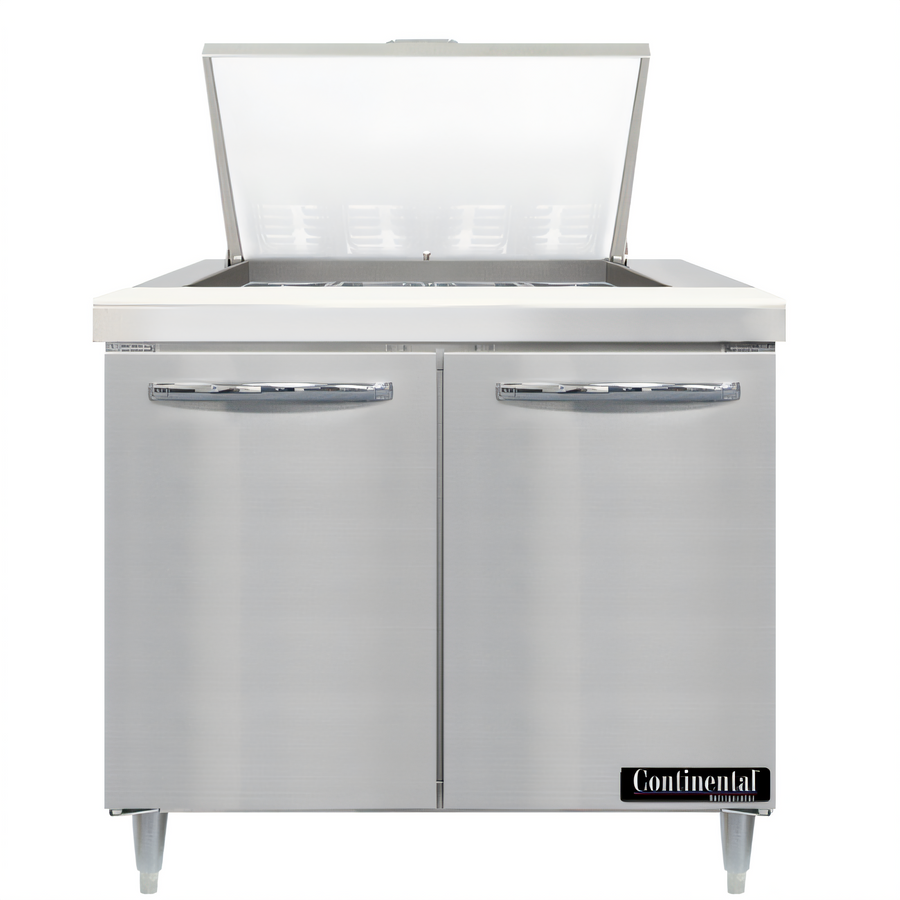 Product image #1 for Continental Refrigerator D36N12M Designer Line 36" Mighty Top Two-Section Sandwich Prep Refrigerator