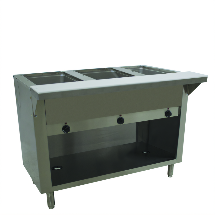 Product image #1 for Electric Hot Food Table with 3 Wells, 208/240V, Stainless Steel, 47-1/8 Inch Wide