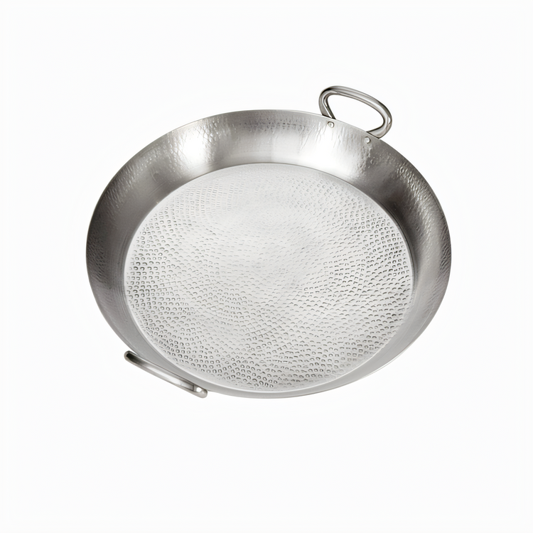 Product image #1 for American Metalcraft 21-3/4-Inch Round Hammered Stainless Steel Griddle Paella Pan