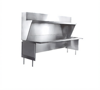 La Rosa Open Front Stainless Steel Equipment Stand (Modular Enclosure), 54 x 30 Inch
