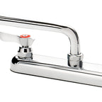 Thumbnail image #1 for Krowne Silver Series 13-808L Deck-Mount Faucet, 8" Centers, 8" Swing Spout, Ceramic Valve, Low-Lead Compliant