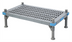 Thumbnail image #1 for Quantum Millenia Vented-Top Polymer Dunnage Rack with Shelf and 4 Posts, 60 x 24 x 14 Inches
