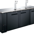 Thumbnail image #1 for Admiral Craft Equipment Corp. Black Diamond USBD-9028/2 90-Inch Draft Beer Dispenser, 2 Double-Tap Towers, 4 Half-Barrel Keg Capacity, Black