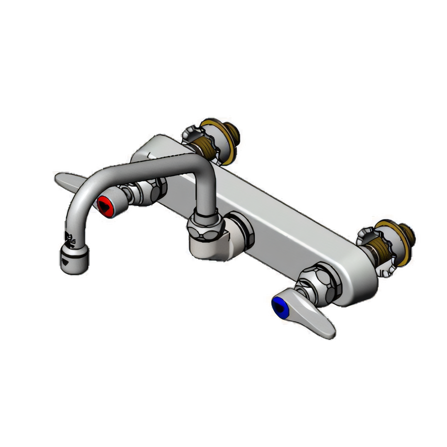 Product image #1 for T&S Brass B-1125-XS 8-Inch Center Wall-Mount Workboard Faucet with 6-Inch Swing Nozzle