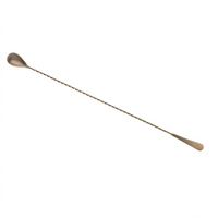 Barfly Japanese Style Bar Spoon, 17-1/8 Inch, Antique Copper-Plated Stainless Steel