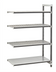 Thumbnail image #1 for Cambro Camshelving Elements XTRA 24-Inch Deep x 54-Inch Long x 64-Inch High 4-Tier Stationary Add-On Polymer Shelving Unit
