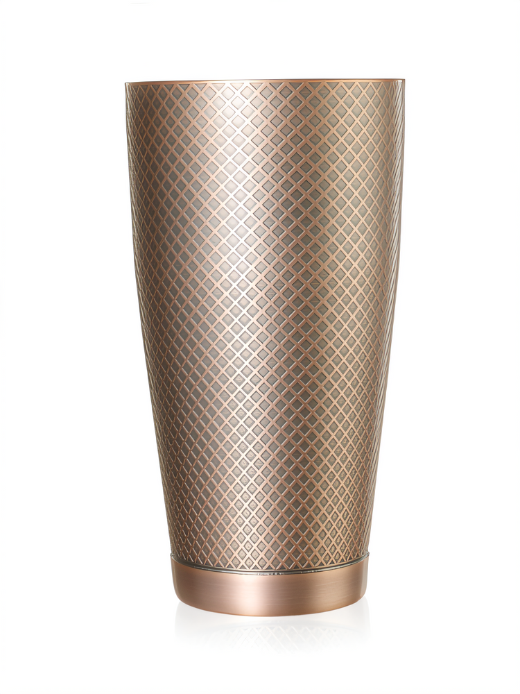 Product image #1 for Barfly Diamond Lattice 28 oz Antique Copper-Plated Cocktail Shaker