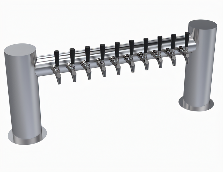 Product image #1 for Krowne Max-H Style 47-Inch Countertop Glycol-Cooled 10-Faucet Beer Tower