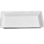 Thumbnail image #1 for American Metalcraft Prestige CER21 Ceramic Rectangular Platter, White, 21"L x 12-3/4"W x 3-1/4"H