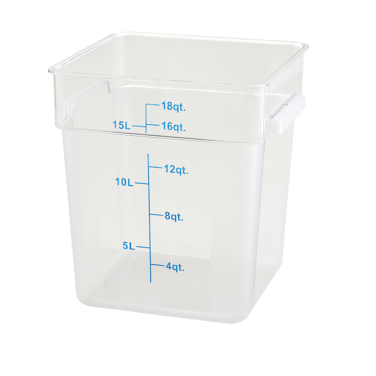 Product image #1 for Winco 18 Qt Square Clear Polycarbonate Food Storage Container, Container Only