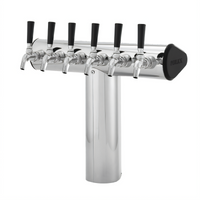 Perlick 6-Faucet Winged Tee Countertop Glycol-Cooled Draft Beer Tower