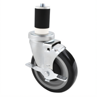 BK Resources 5SBR-RA-PLY-PS4 Shelf Casters & Leveling Feet