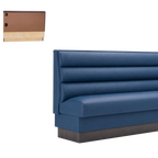 Thumbnail image #1 for ATSMFG ATS AT&S-ASWB-W36-3CHHO GR8 William Wall Booth, 36" high, 3-channel Horizontal back, removable sinuous spring seat with connecting links