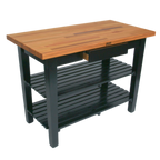 Thumbnail image #1 for John Boos Appalachian OC6030-S Oak Country Work Table with Slatted Undershelf, 1-1/2-Inch Top, 60 x 30 x 34-3/4 Inches