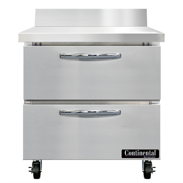 Product image #1 for Continental Refrigerator SWF32NBS-D 32" One-Section Worktop Freezer with Drawers and Backsplash