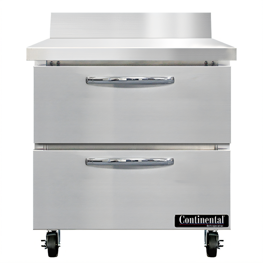 Product image #1 for Continental Refrigerator SWF32NBS-D 32" One-Section Worktop Freezer with Drawers and Backsplash