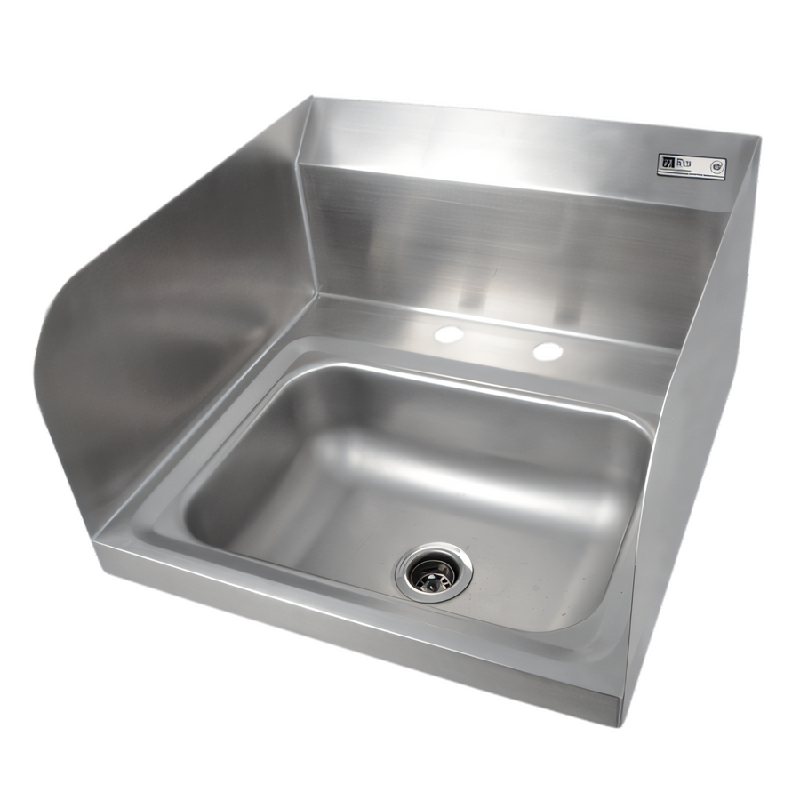 Product image #1 for John Boos Pro-Bowl Wall Mounted Stainless Steel Hand Sink with Left and Right Side Splashes, 14 x 10 x 5 Inch Bowl