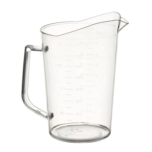 Product image #1 for 2 Quart Clear Polycarbonate Measuring Cup with Raised Graduation Markings