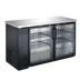 Thumbnail image #1 for Omcan 61-Inch Two-Section Reach-In Glass Door Back Bar Cooler, Side-Mounted Self-Contained Refrigeration