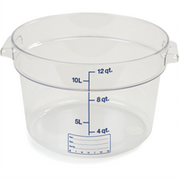 StorPlus 12 Qt Round Clear Polycarbonate Food Storage Container