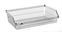 Super Erecta 24 x 24 Inch Chrome-Plated Hopper-Style Basket Shelf