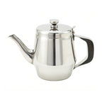 Thumbnail image #1 for Winco JB2932 32 oz Stainless Steel Gooseneck Teapot with Hinged Lid and Handle, Mirror Finish Case of 24