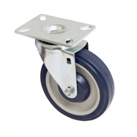 John Boos 5-Inch Heavy Duty Locking Plate Casters, Set of 6