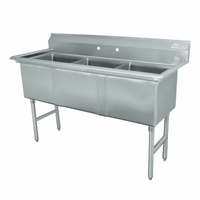 Advance Tabco Special Value Series 3-Compartment Fabricated Sink, Floor Model, No Drainboard, 18