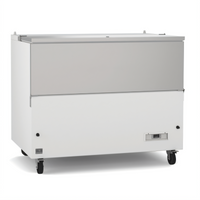 Kelvinator Commercial 49-Inch One-Section School Milk Crate Cooler Cart, 20 Cu. Ft., Stainless Steel Doors